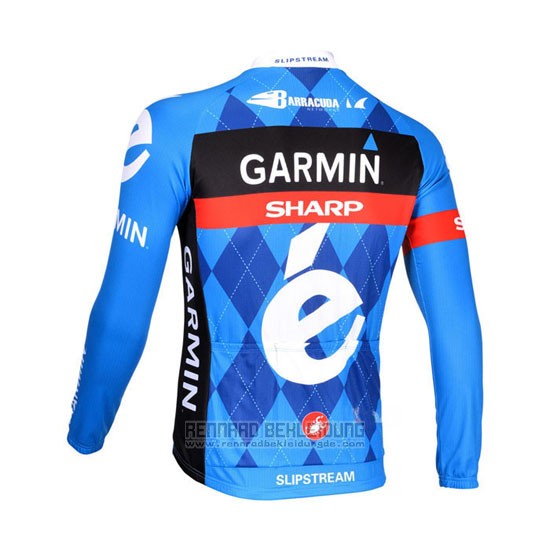 2013 Fahrradbekleidung Garmin Sharp Blau Trikot Langarm und Tragerhose